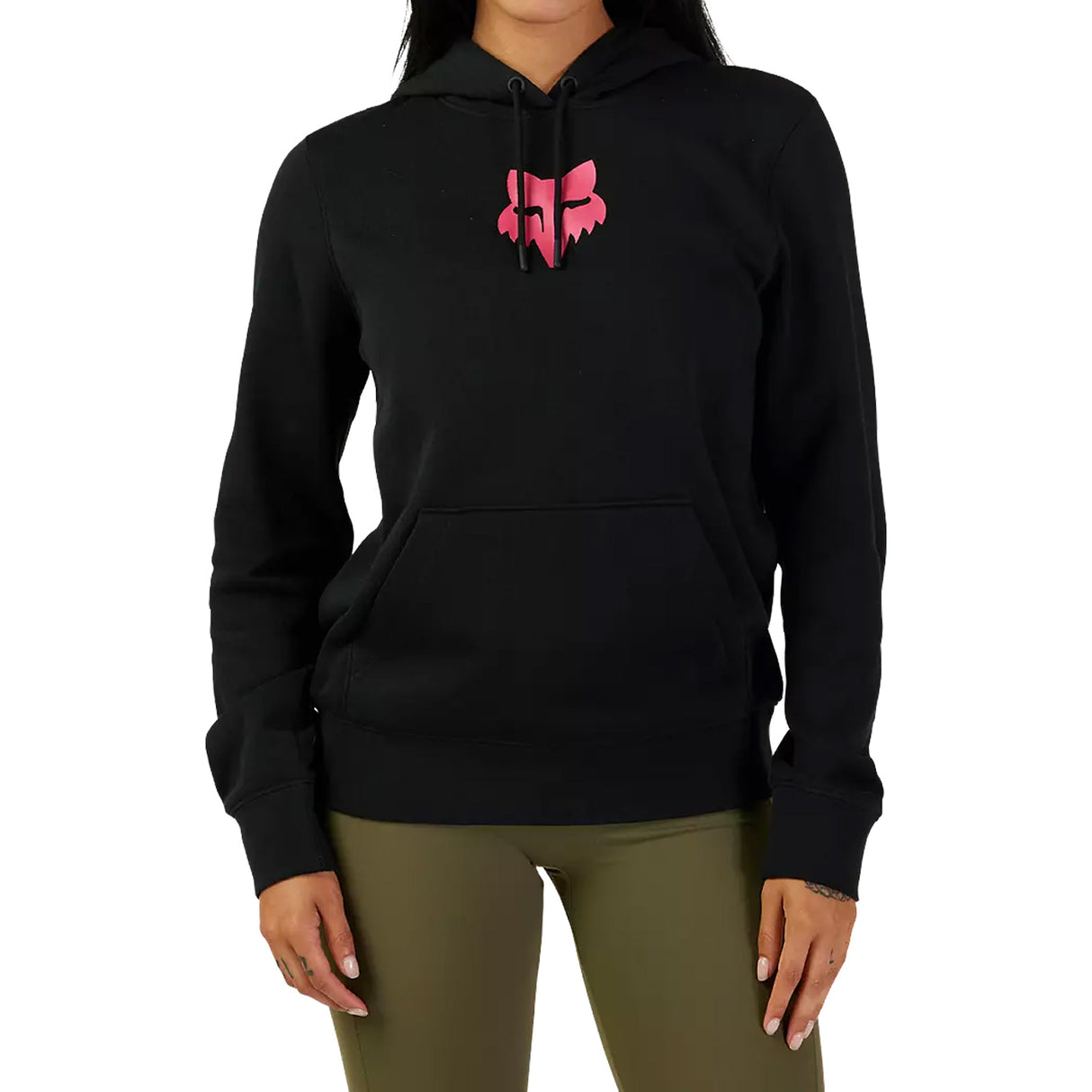 Felpa donna Fox Head - Nero rosa - B
