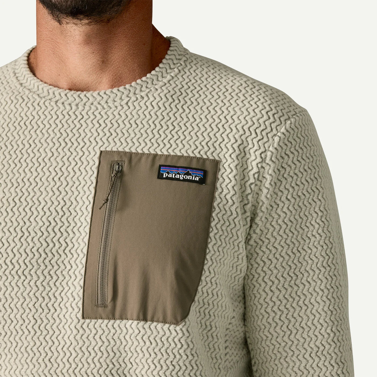 Felpa Patagonia R1 Air Crew - Beige
