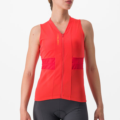 Maglia donna senza maniche Castelli Anima 4 - Rosso - H