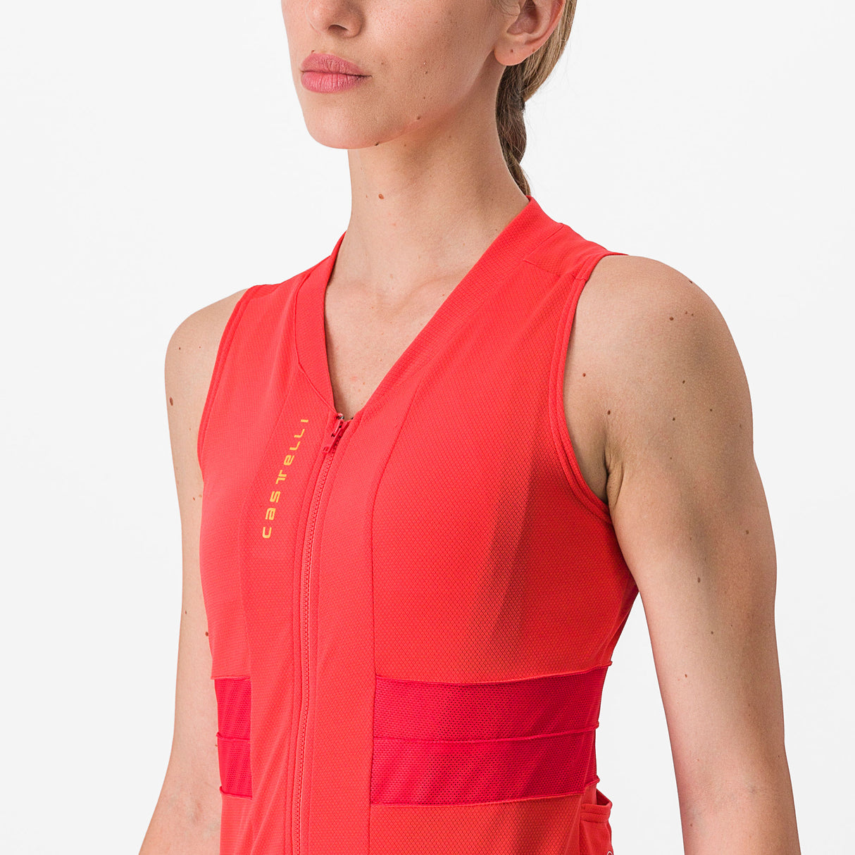 Maglia donna senza maniche Castelli Anima 4 - Rosso - L