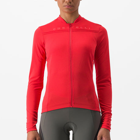 Maglia maniche lunghe donna Castelli Anima 4 - Rosso - P