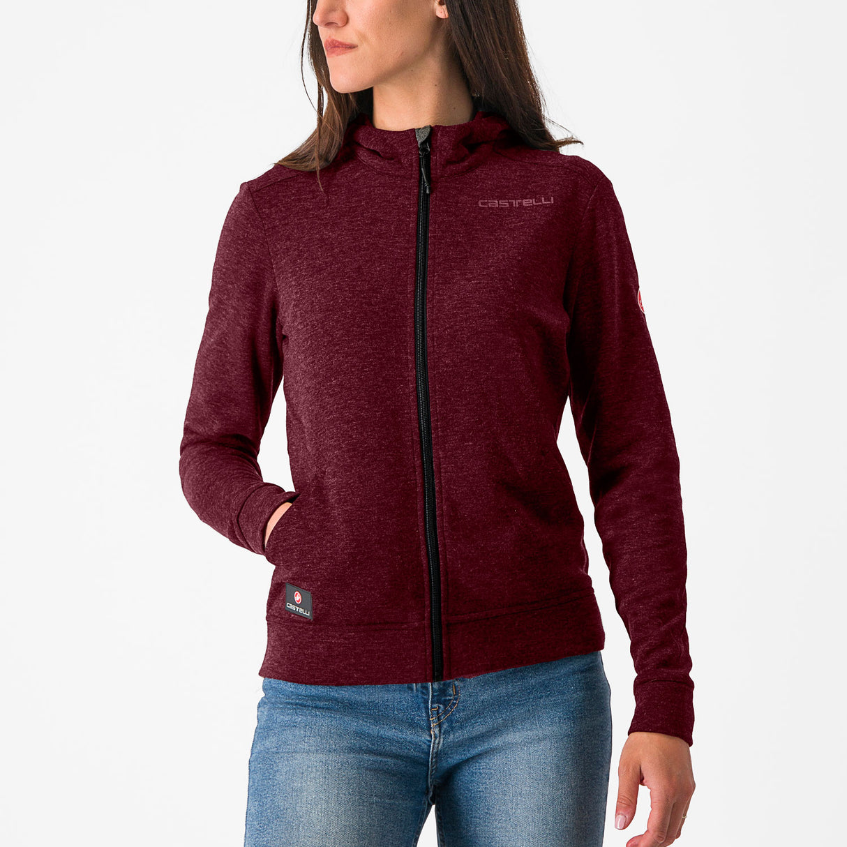 Felpa donna Castelli Milano 2 - Bordeaux - M