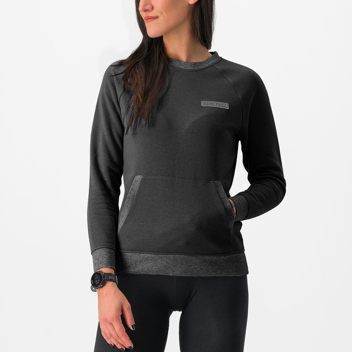 Felpa donna Castelli Logo - Nero - A
