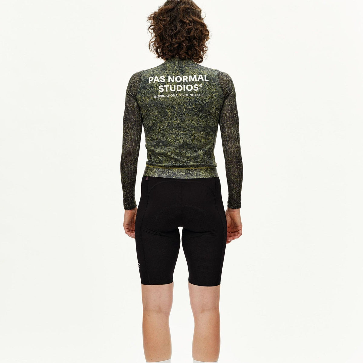 Langarm-Trikot damen Pas Normal Studios Essential Light AOP Grain - Grün