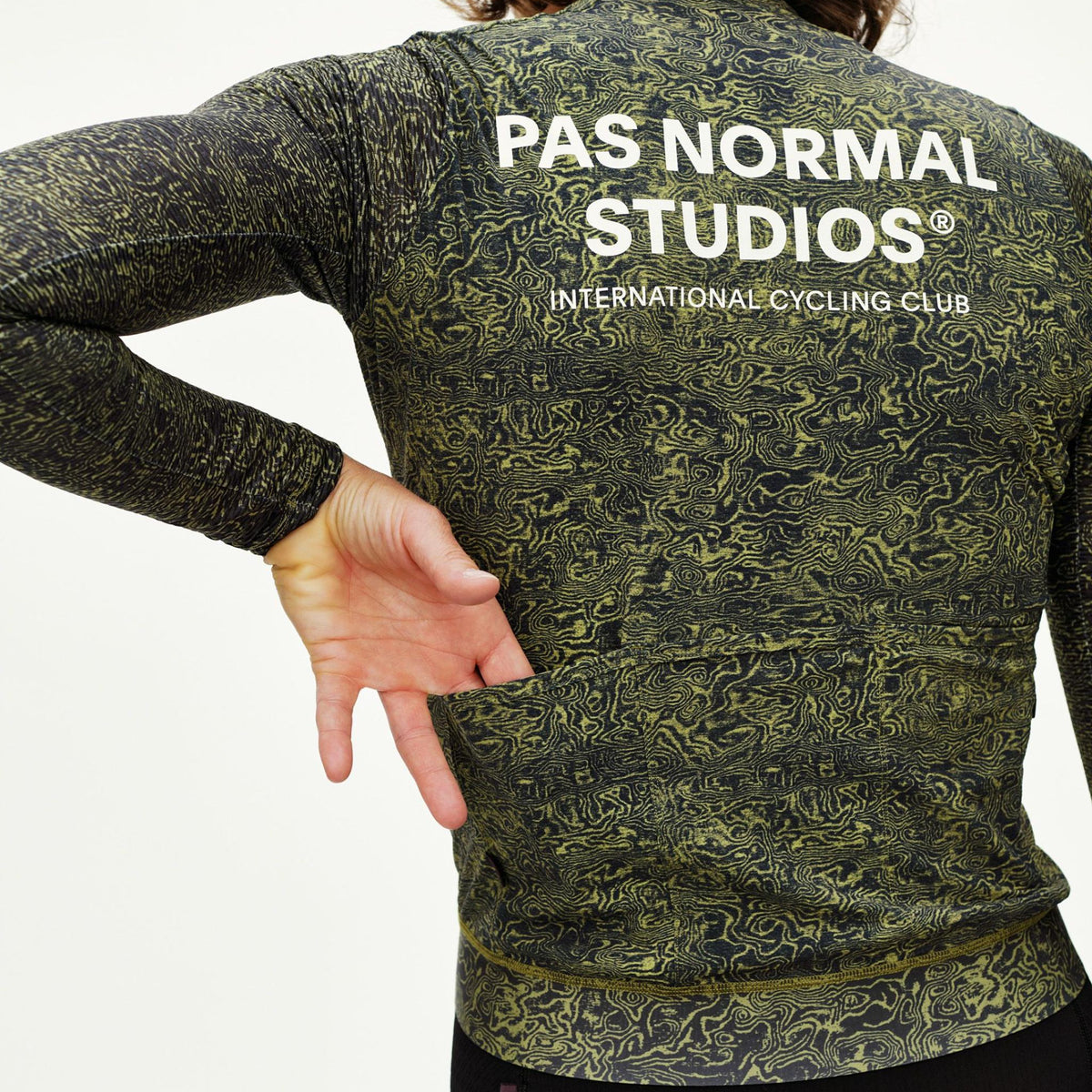Langarm-Trikot damen Pas Normal Studios Essential Light AOP Grain - Grün