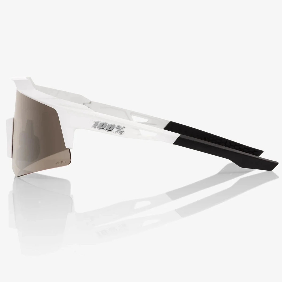 Brille 100% Speedcraft XS - Matte White HiPER Silver Mirror