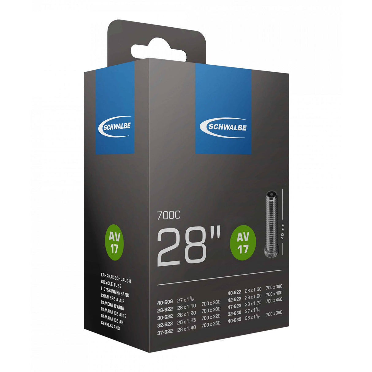 Camera d'aria Schwalbe AV17 700x28/47 - Schrader 40 mm - E