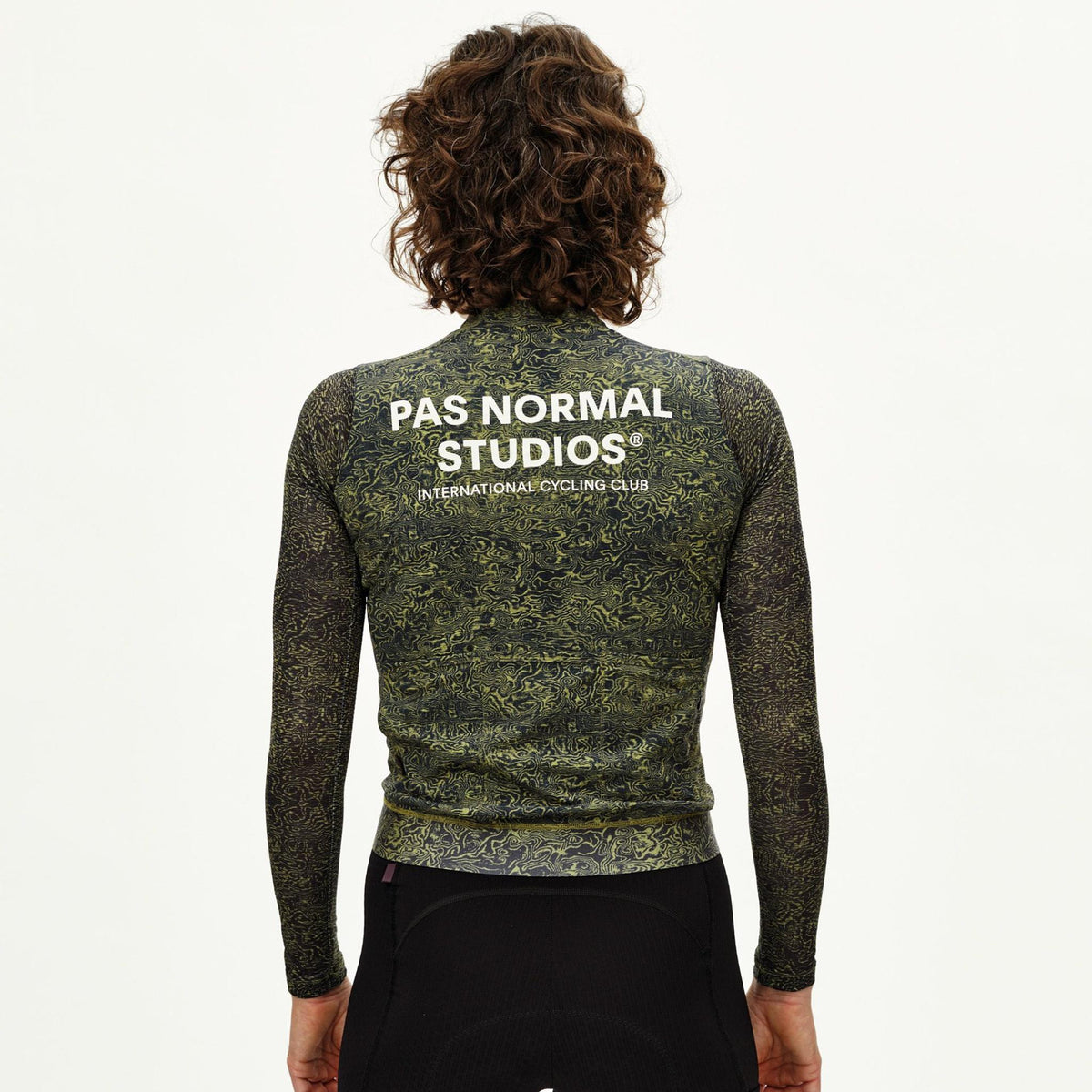 Langarm-Trikot damen Pas Normal Studios Essential Light AOP Grain - Grün