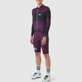 Maglia maniche lunghe Cafe du Cycliste Constance - Viola - E