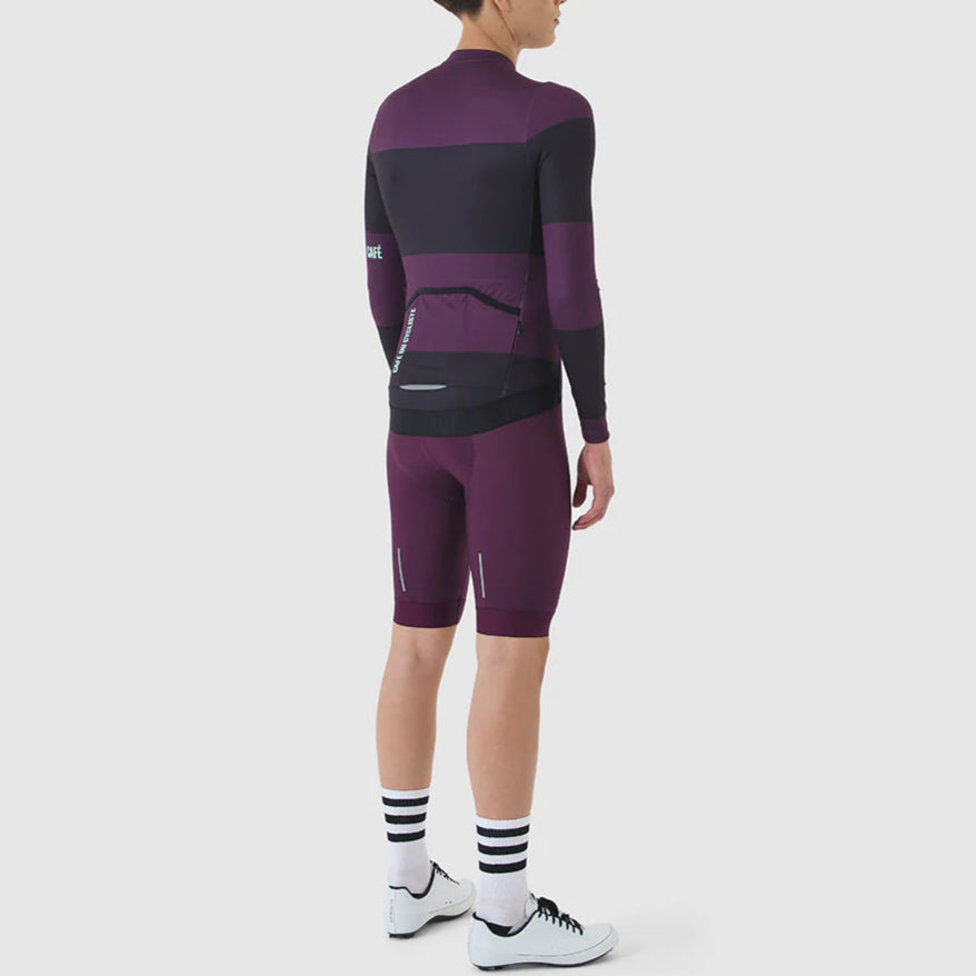 Maglia maniche lunghe Cafe du Cycliste Constance - Viola - F