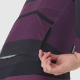 Maglia maniche lunghe Cafe du Cycliste Constance - Viola - D