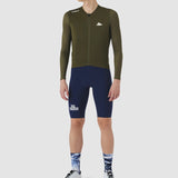 Maglia maniche lunghe Cafe du Cycliste Roxane - Verde - Q