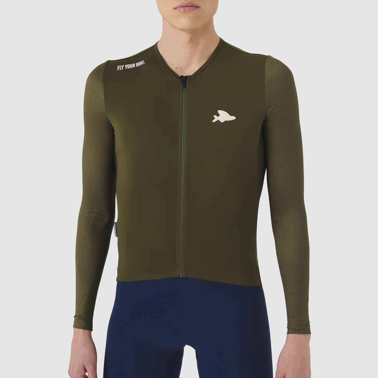 Maglia maniche lunghe Cafe du Cycliste Roxane - Verde - N