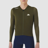 Maglia maniche lunghe Cafe du Cycliste Roxane - Verde - N