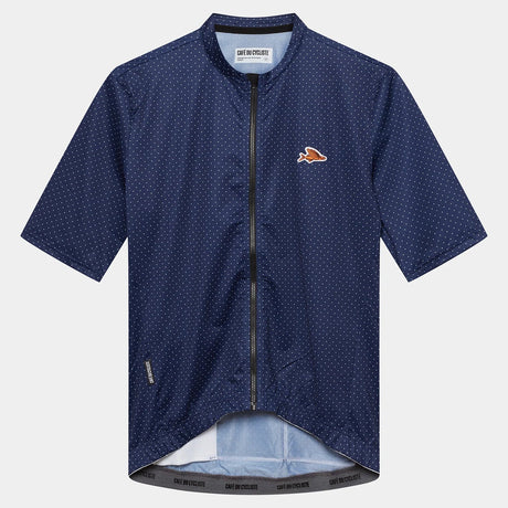 Maglia Cafe du Cycliste Fleurette - Blu scuro - E