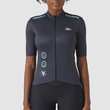 Maglia donna Cafe du Cycliste Fleurette - Blu