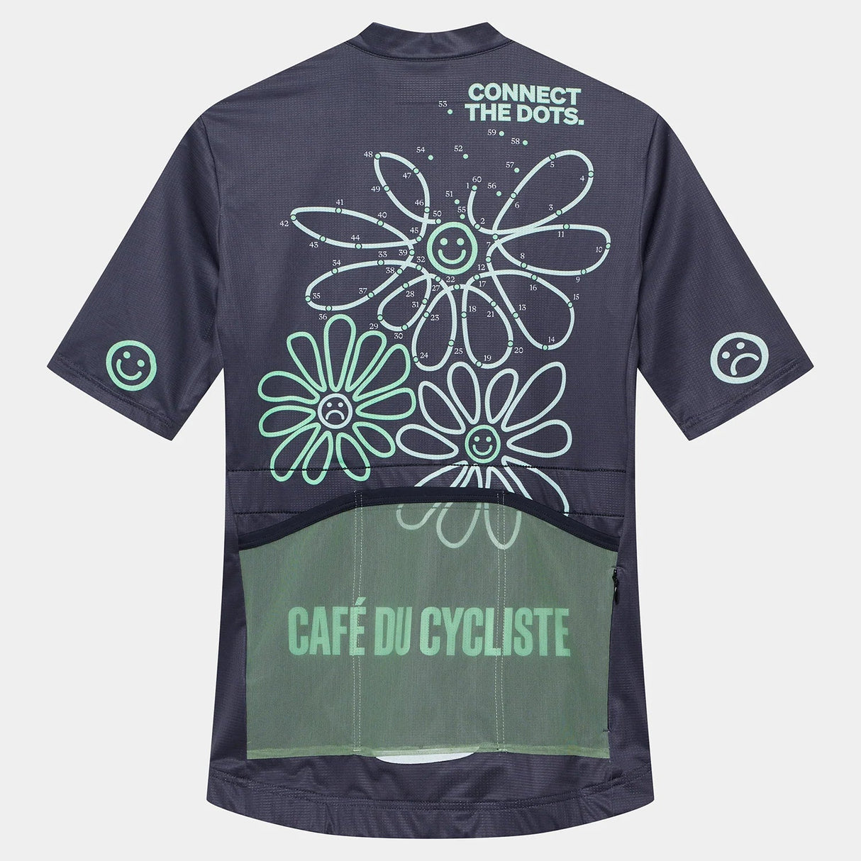 Maglia donna Cafe du Cycliste Fleurette - Blu