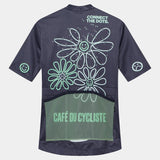 Maglia donna Cafe du Cycliste Fleurette - Blu