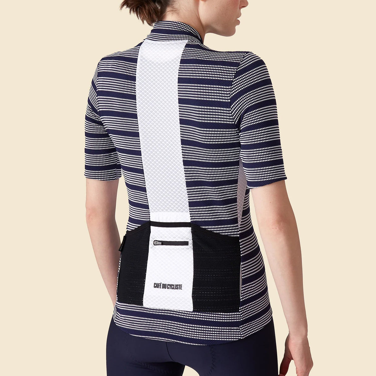Maglia donna Cafe du Cycliste Francine - Blu - G