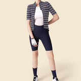 Maglia donna Cafe du Cycliste Francine - Blu - H