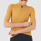 Maglia donna Cafe du Cycliste Romy - Giallo - O
