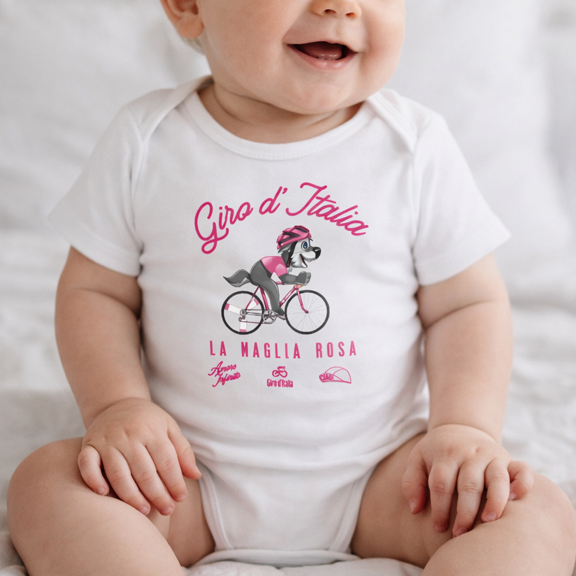 Body für Kinder Wolfie Maglia Rosa Giro d'Italia