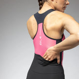 Body donna senza maniche Ale Pragma Color Block - Rosa scuro Ale