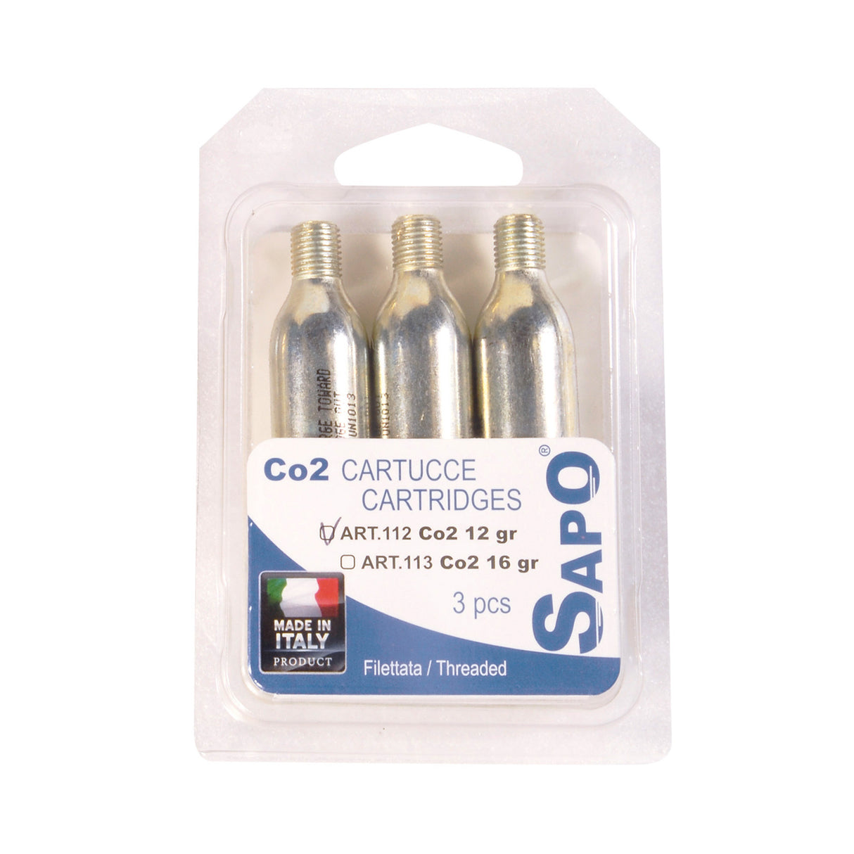 Bombolette CO2 Sapo 16g - 3 pezzi Sapo