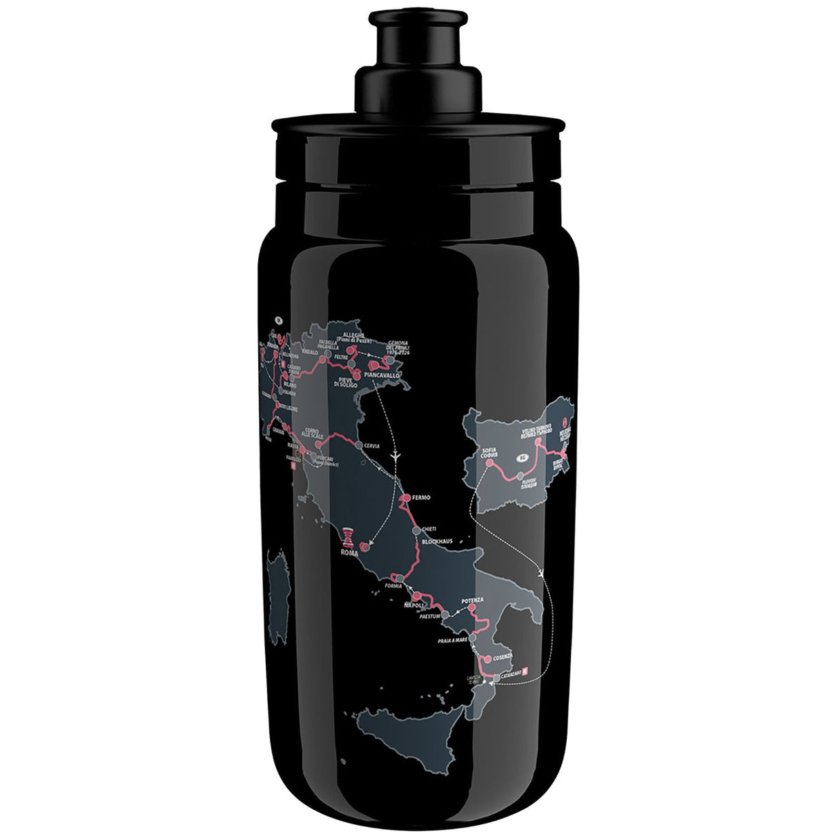 Borraccia Elite Fly Giro d'Italia 2026 Map - Nero Elite