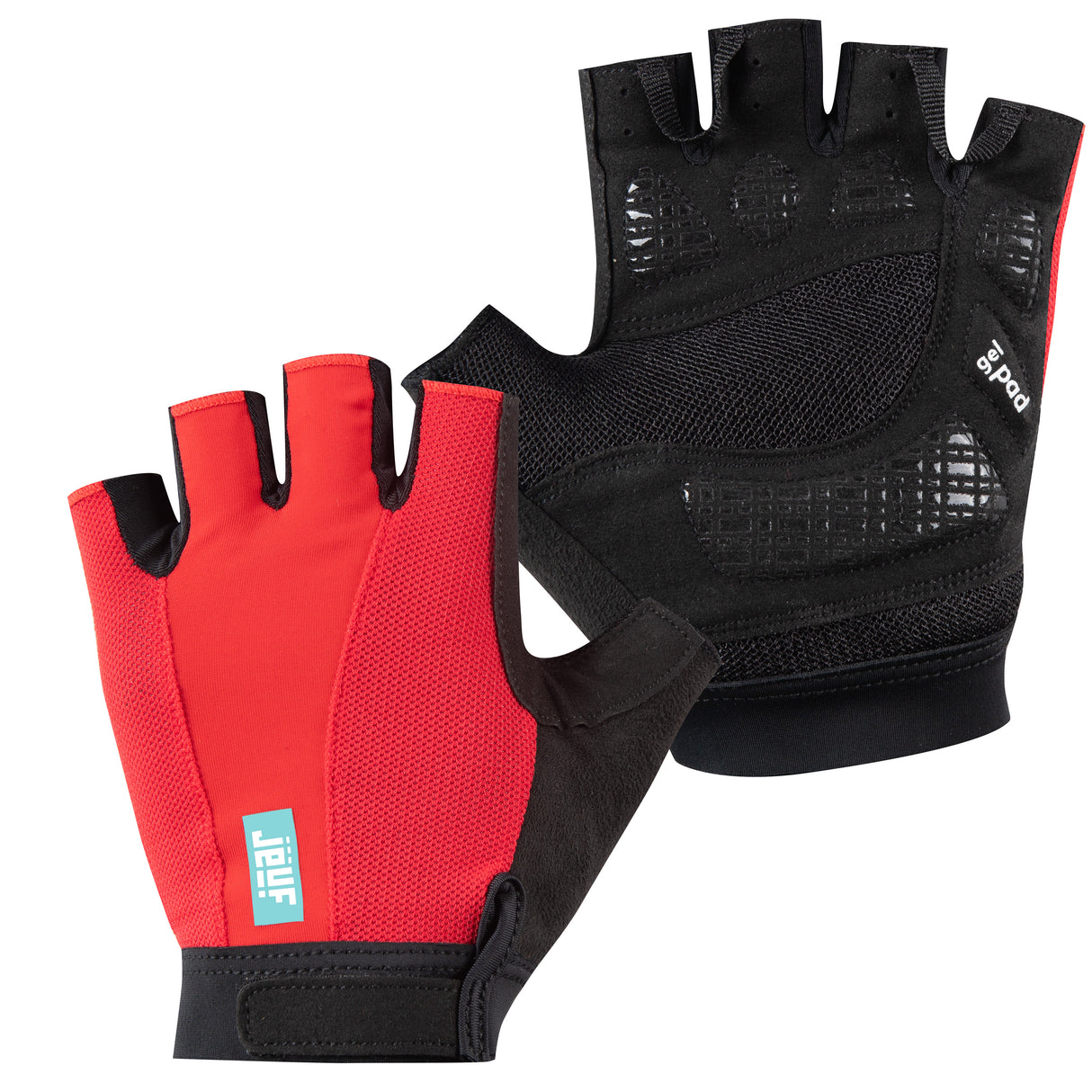 Guanti Jëuf Essential Solid corti - Nero rosso - G