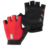 Guanti Jëuf Essential Solid corti - Nero rosso - G