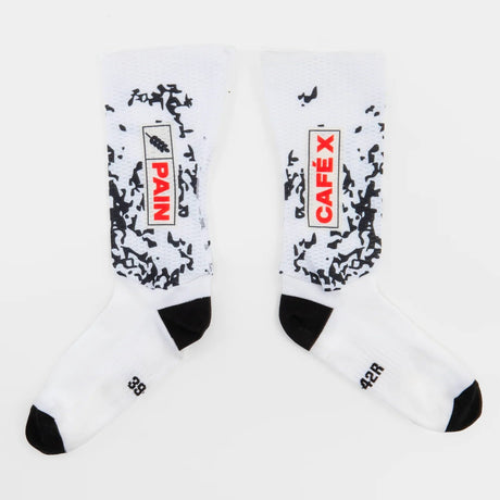 Cafe du Cycliste Aero Pain socken - Weiss schwarz