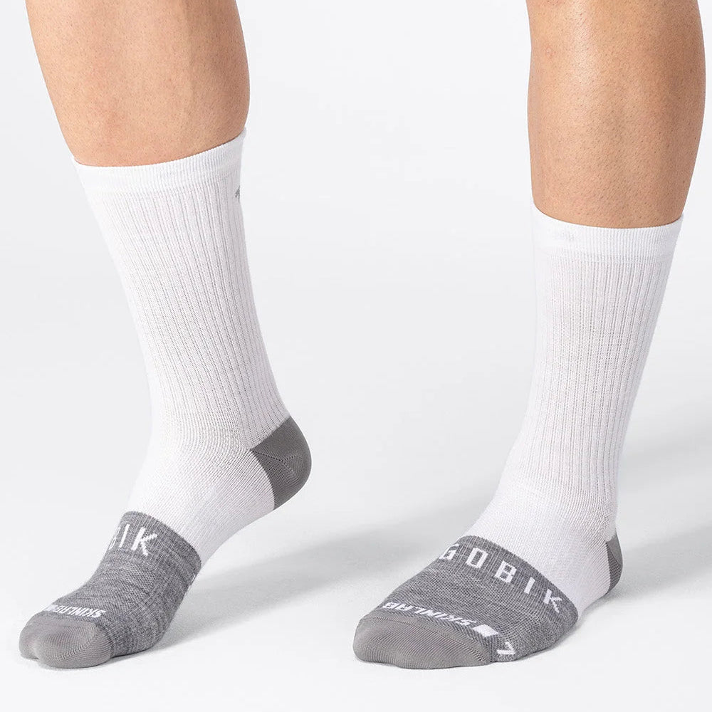 Chaussettes Gobik Winter Merino Snowflake - Blanc