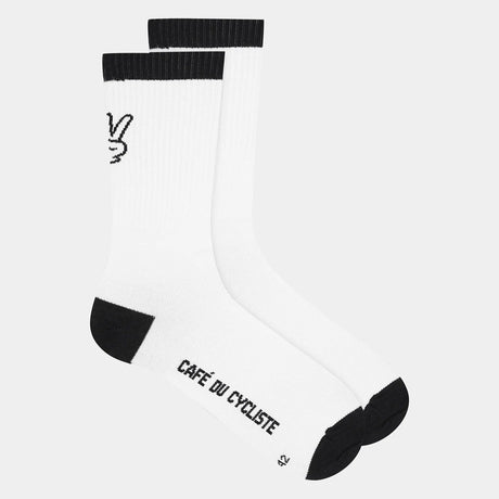 Calze invernali Cafe du Cycliste Motto - Bianco Café du Cycliste
