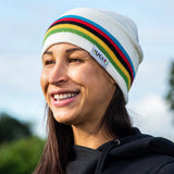 Santini UCI Rainbow hat - White