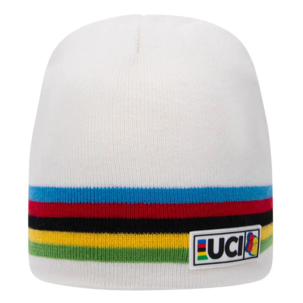 Santini UCI Rainbow hat - White