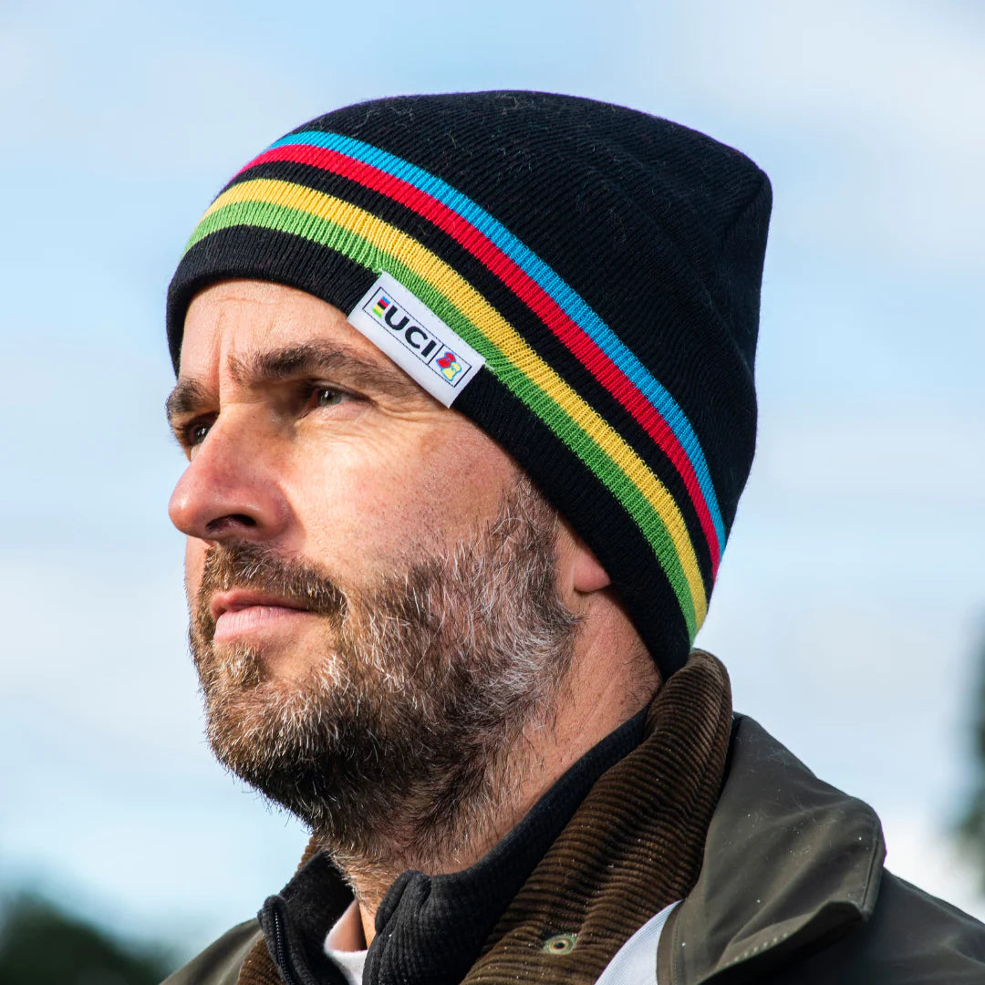 Cappello Santini UCI Rainbow - Nero Santini