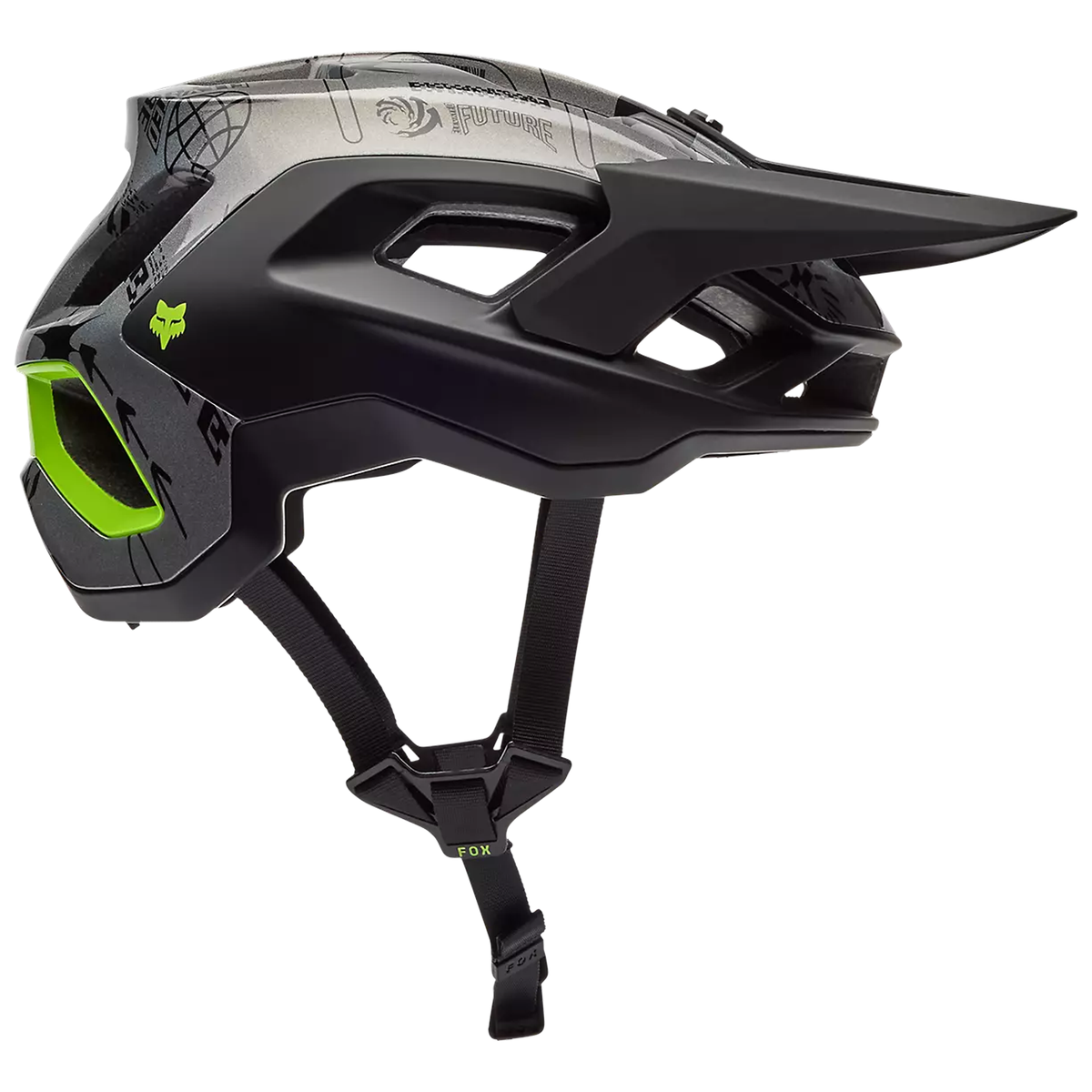 Casco Fox Speedframe Pro Lunar - Nero giallo Fox