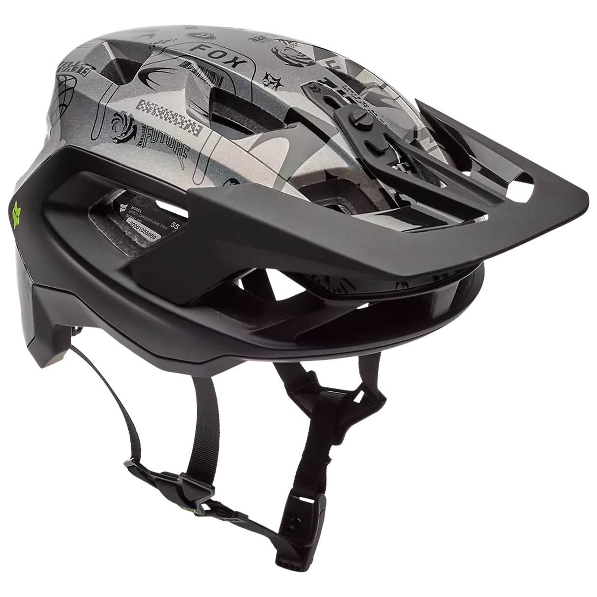 Casco Fox Speedframe Pro Lunar - Nero giallo Fox