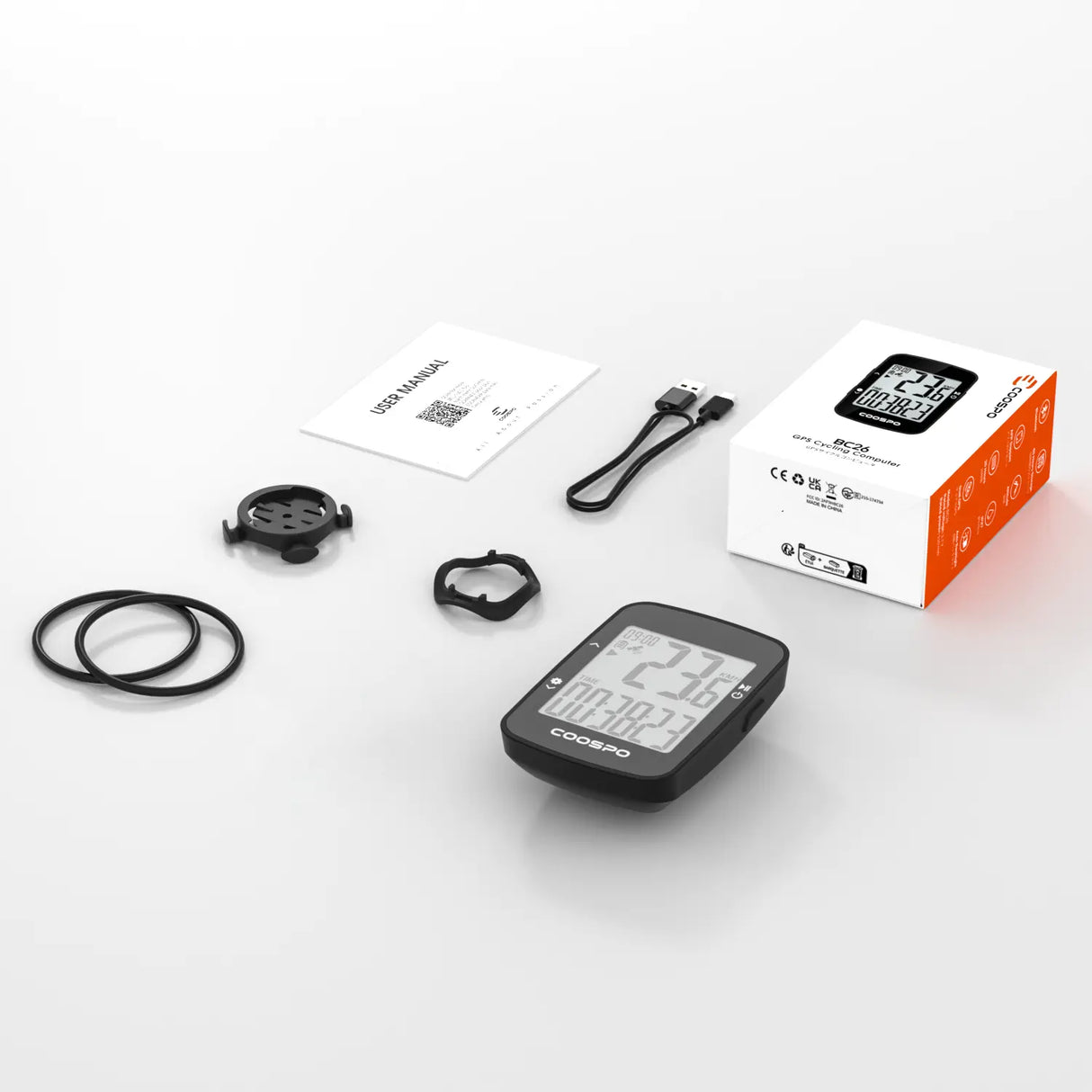 Coospo GPS-Fahrradcomputer BC26 - Schwarz