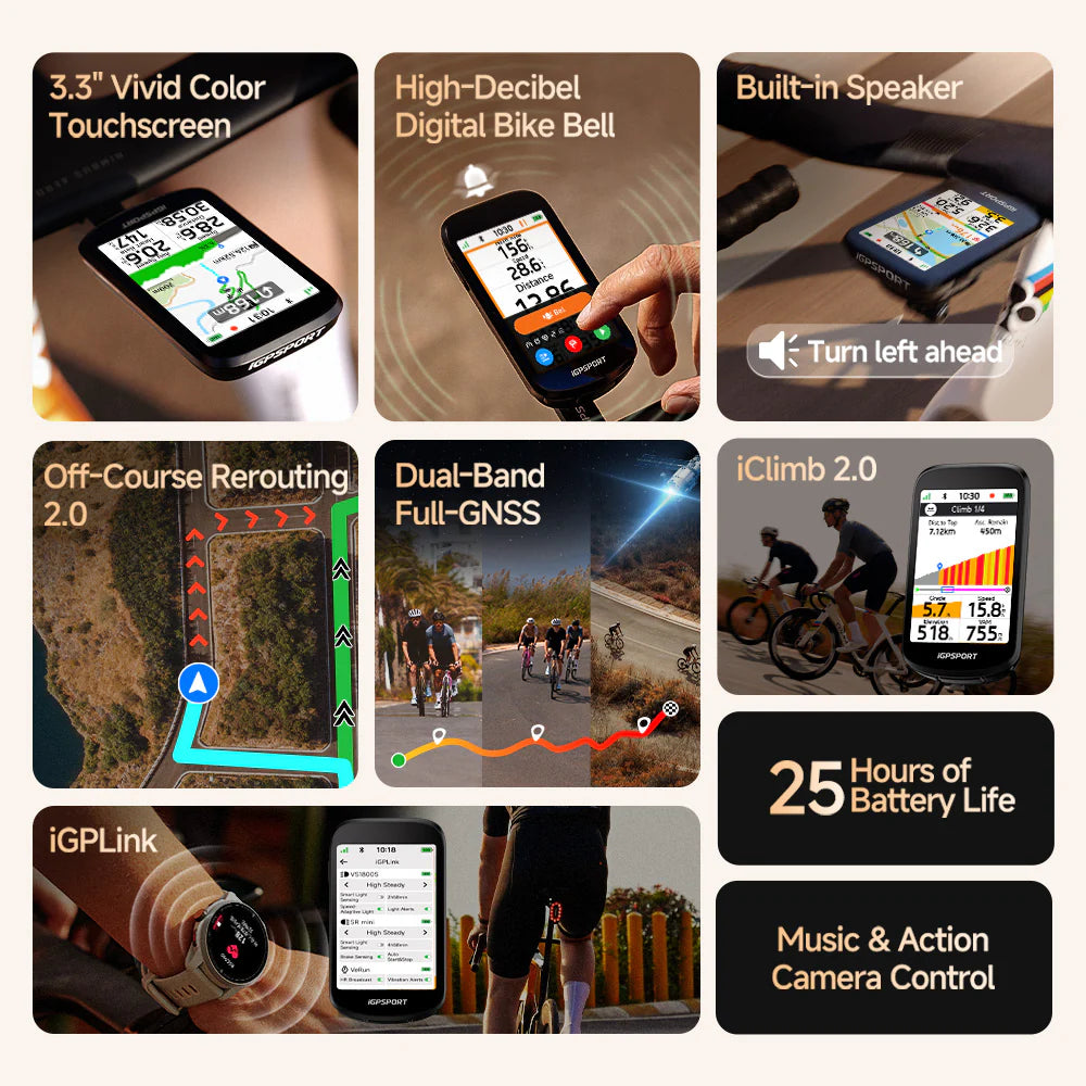Ciclocomputador GPS iGPSPORT BSC500 - Negro