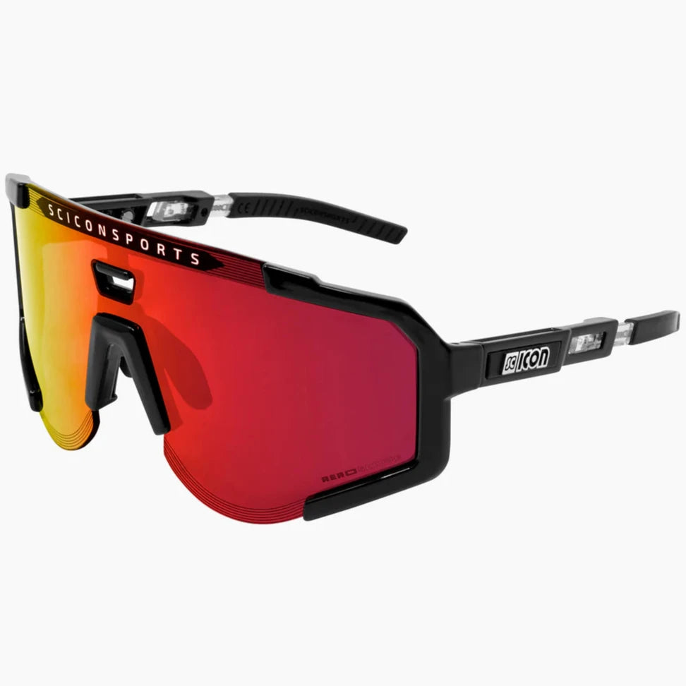 Occhiali Scicon Aeroscope - Nero Multimirror rosso - Q