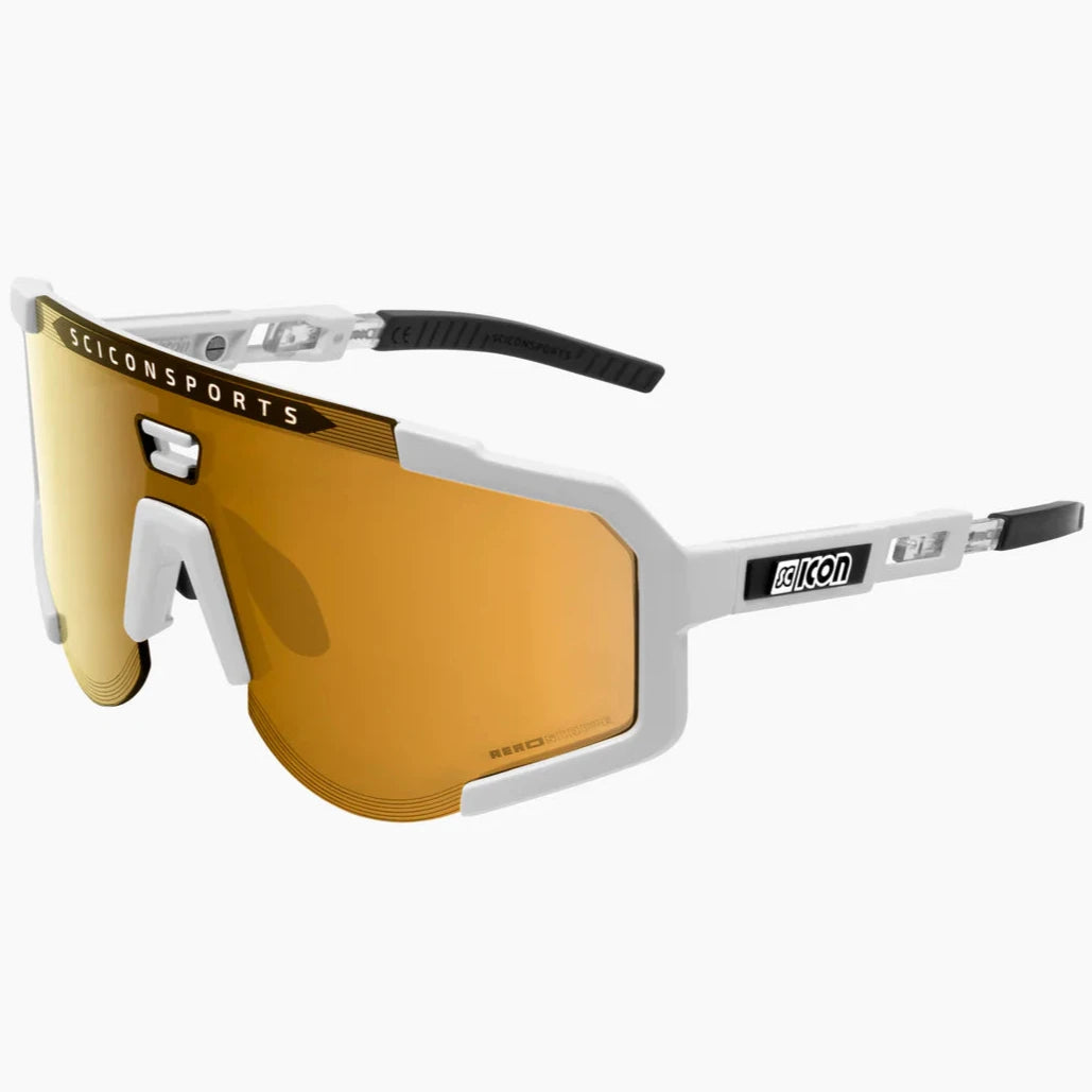 Occhiali Scicon Aeroscope - Bianco Multimirror bronzo - F