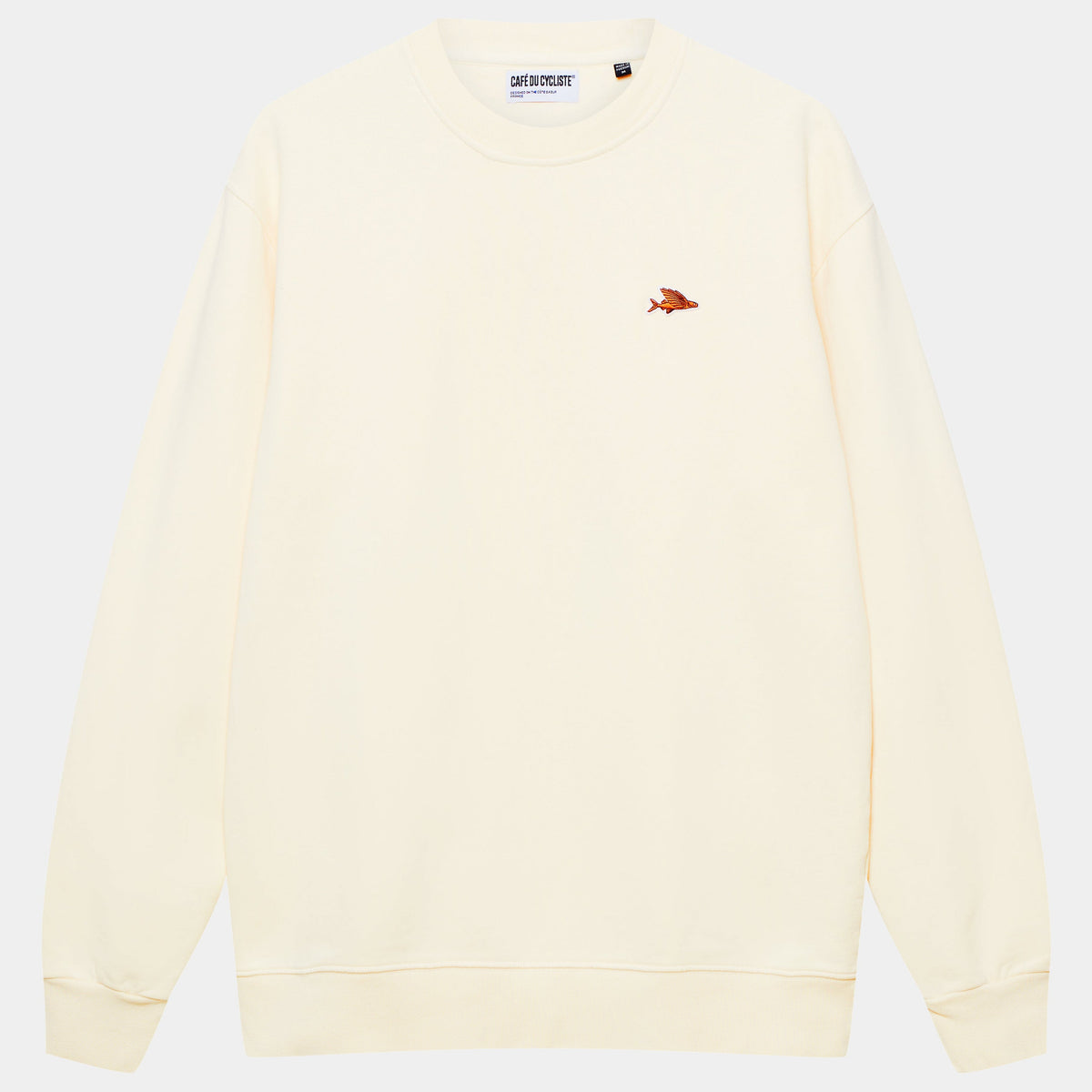 Felpa Cafe du cycliste Celeste - Bianco Café du Cycliste