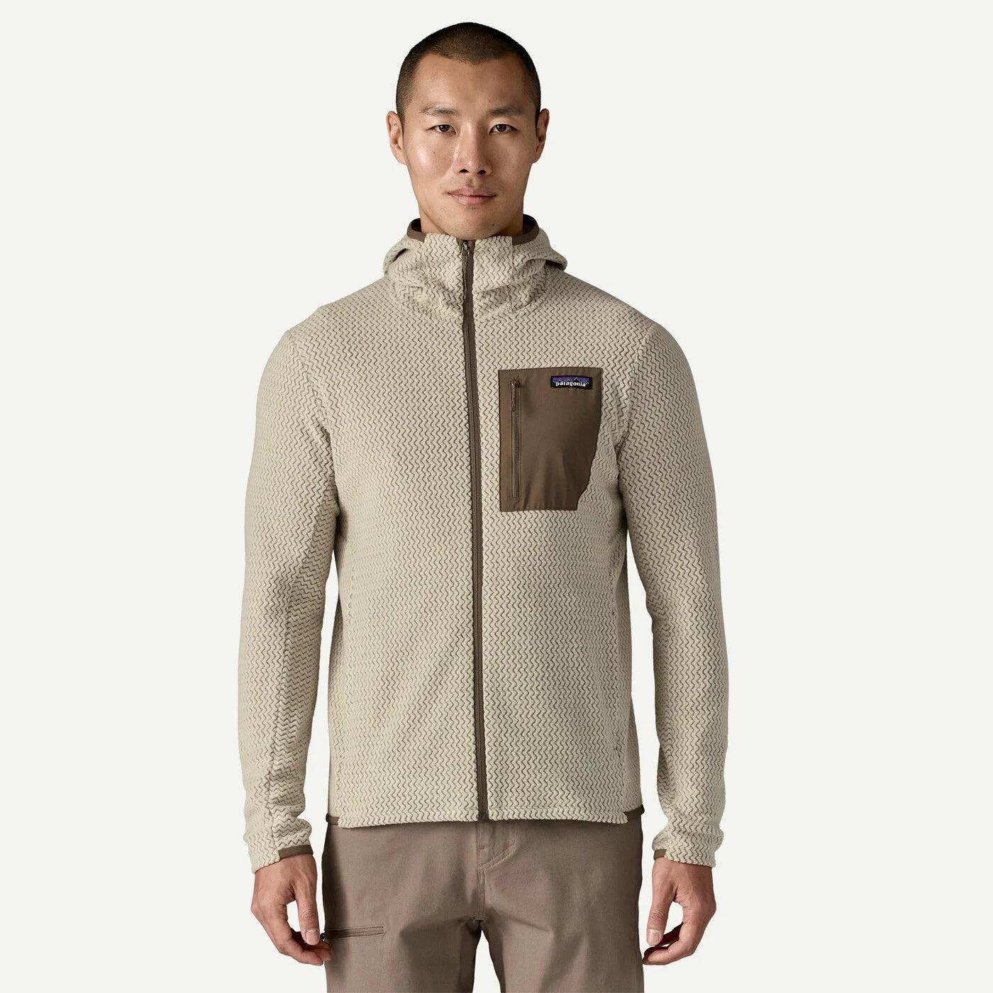 Felpa Patagonia R1 Air Full-Zip - Beige Patagonia