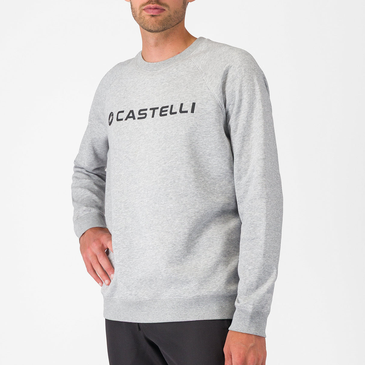 Sweat sans capuche Castelli Logo - Gris