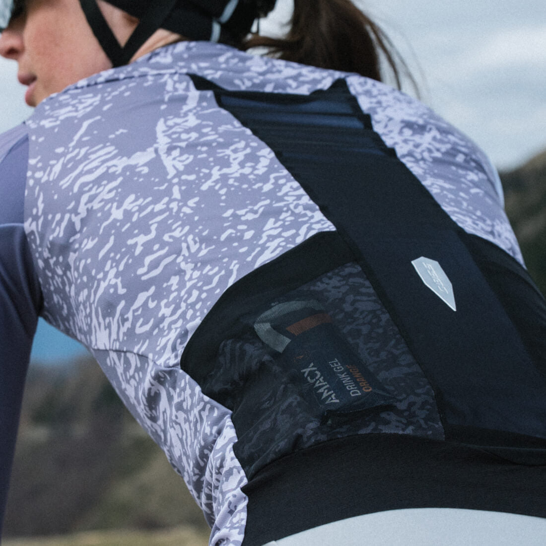 Gilet Q36.5 Gregarius Hybrid Alpi Camo - Blu Q36.5