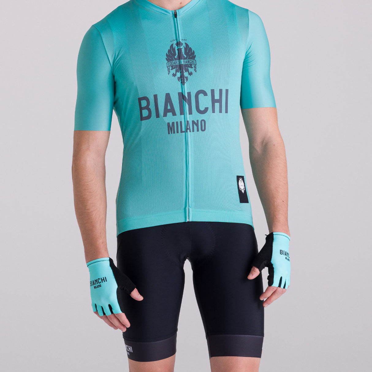 Guanti Bianchi Milano Classic - Celeste - P