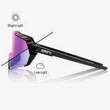 100% Korbin Brille - Gloss Black Purple Mirror Photochromic