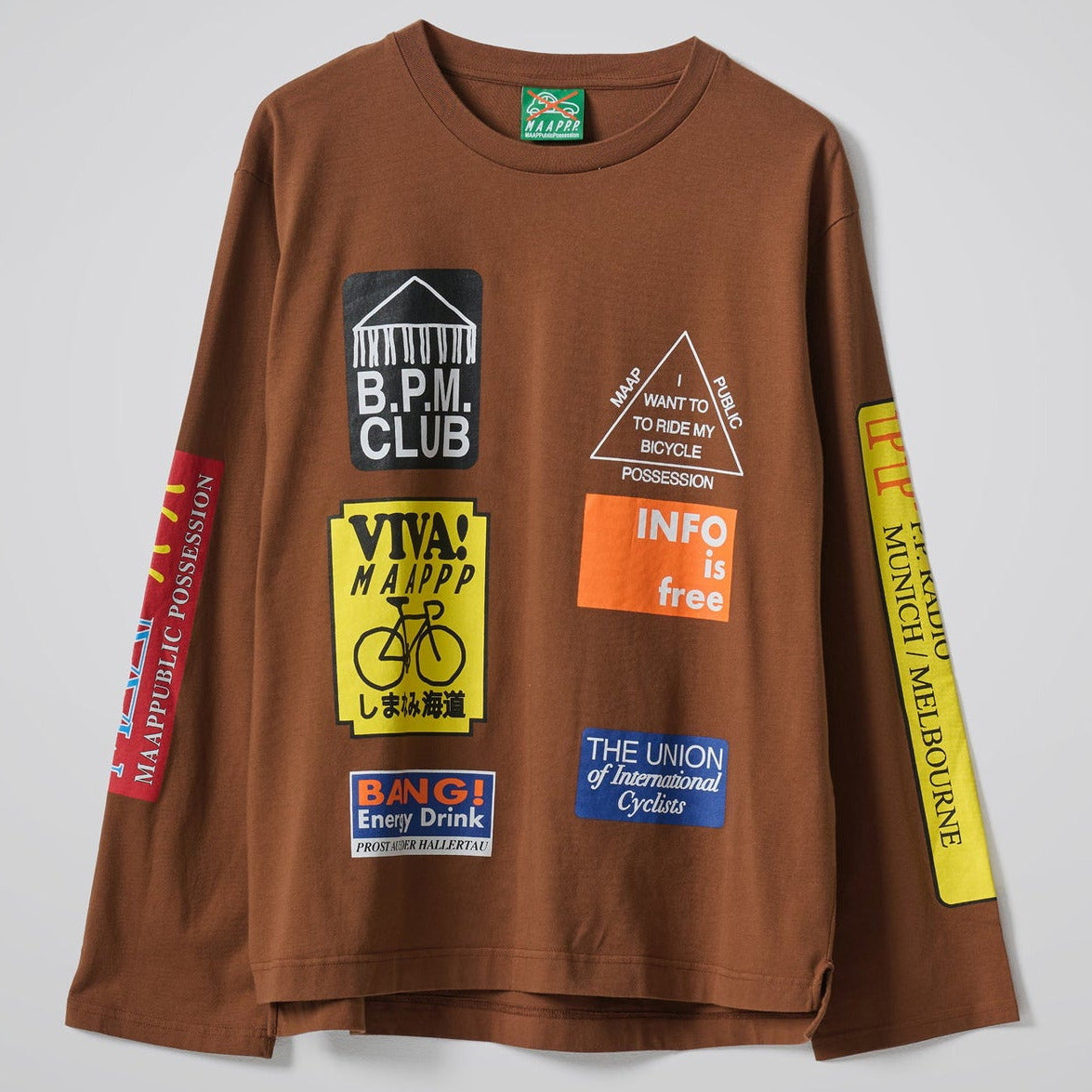 T-shirt manches longues Maap Public Possession - Marron